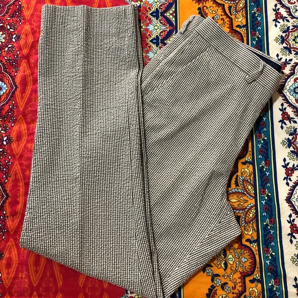 NAUATICA MEN’S SEERSUCKER PANTS.CLASSIC STYLE,LIGHT BROWN&WHITE.GREAT CONDITION - Picture 2 of 7